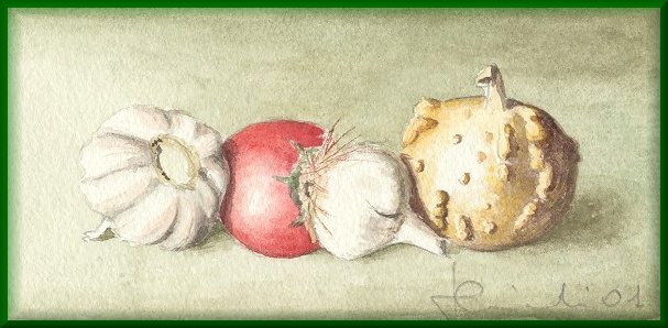 Aglio, pomodoro, cipolla e zucca